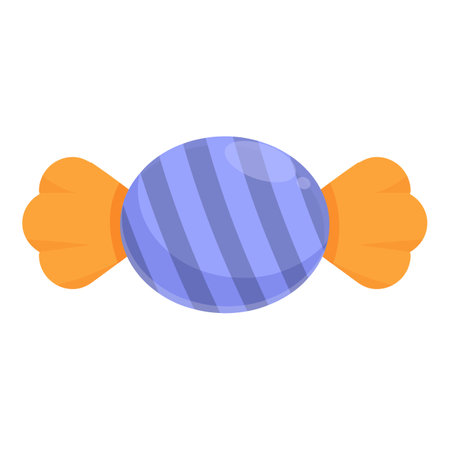 Blue candy with stripes showing sugar and sweet is perfect for projects related to food, candy shops, and moreのイラスト素材