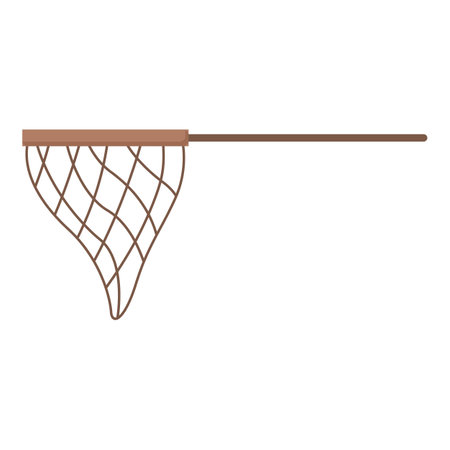 Fishing net is waiting to be used for catching fishのイラスト素材