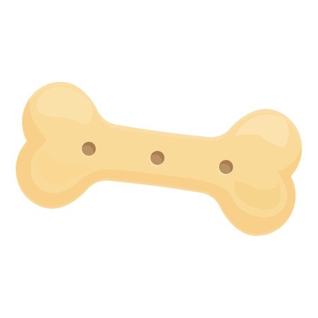 Big bone shaped dog biscuit is lying on white backgroundのイラスト素材