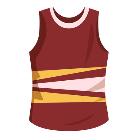 Sleeveless sports shirt with stripes for playing basketball on isolated backgroundのイラスト素材
