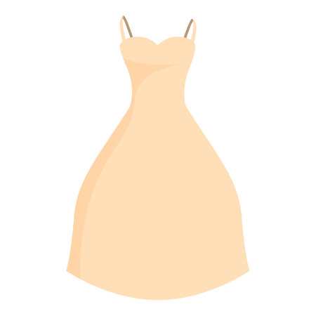 Long elegant wedding dress flowing with soft fabric, perfect for a bride on her special dayのイラスト素材