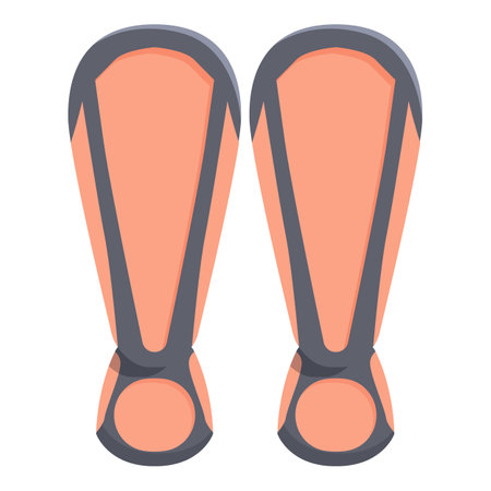 Soccer shin guards are protecting athlete from impact during game, safety equipment conceptのイラスト素材
