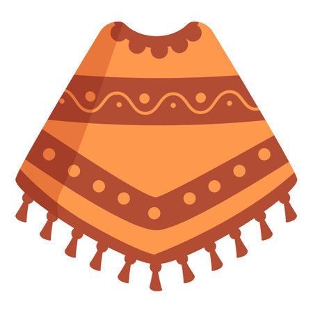 Traditional mexican poncho with ethnic ornament, perfect for celebrating cinco de mayoのイラスト素材