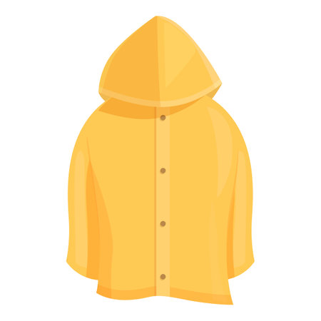 Raincoat protecting from rain on a white backgroundのイラスト素材