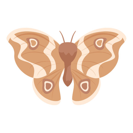 Beautiful brown butterfly showing its delicate wingsのイラスト素材