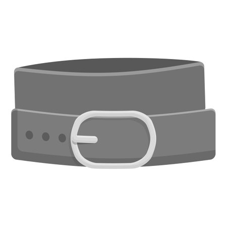 This stylish grey leather belt is a perfect accessory for any fashion conscious individualのイラスト素材