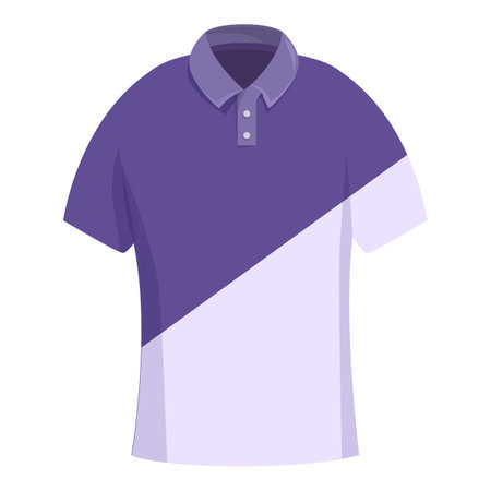 Purple and white polo shirt for men women unisex clothing apparel fashion designのイラスト素材