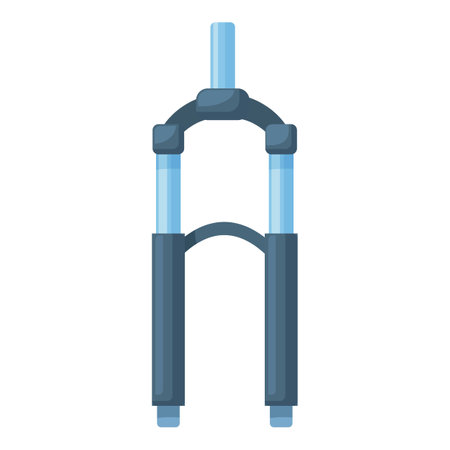 Simple illustration of a bicycle fork, an essential part of any bikes steering mechanismのイラスト素材