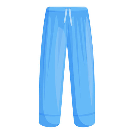 Blue pants with a drawstring are perfect for a casual and comfortable lookのイラスト素材