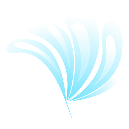 Abstract blue shape flowing upwards, creating dynamic linesのイラスト素材