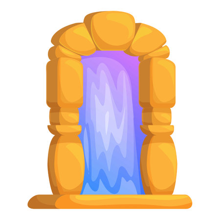 Magical portal is glowing with blue and purple light, inviting you to another dimensionのイラスト素材