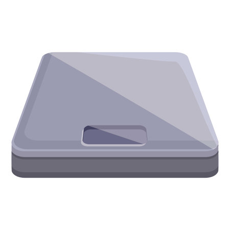 Electronic kitchen scale with an empty digital display, ready for weighing ingredientsのイラスト素材