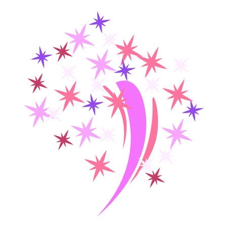 Colorful illustration of fireworks exploding in the sky with a festive and celebratory moodのイラスト素材