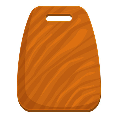 Simple wood cutting board with wood grain, ready for food preparationのイラスト素材