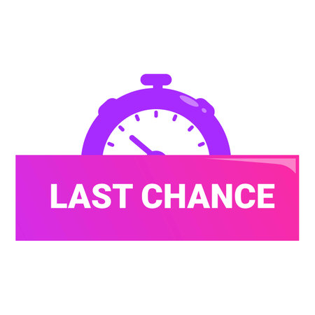 Stopwatch is counting down the last chance to get a product on saleのイラスト素材