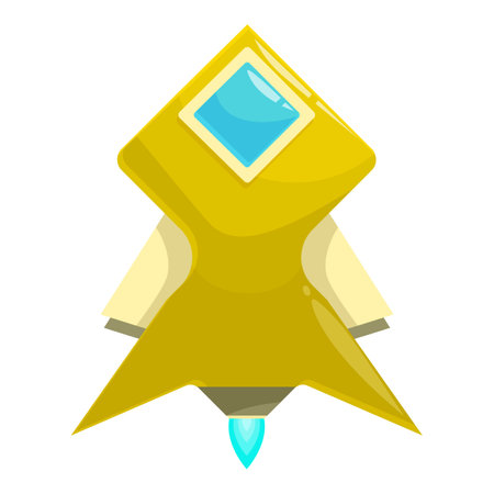 Cartoon spaceship flying at high speed, exploring the galaxyのイラスト素材