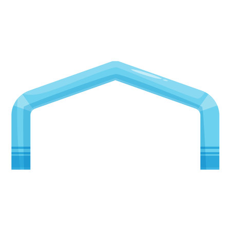Blue inflatable archway gate for outdoor event celebratingのイラスト素材