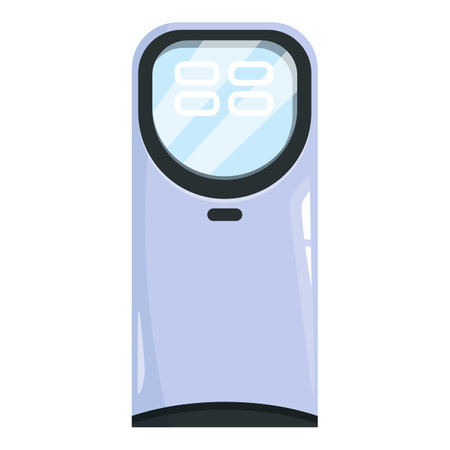 Air purifier working, filtering and cleaning the air in a roomのイラスト素材