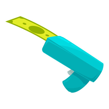 Money gun shooting banknote representing wealth, cash, finance and investment conceptsのイラスト素材
