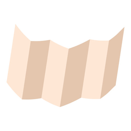 Folded paper road map is laying open showing the way for your journeyのイラスト素材