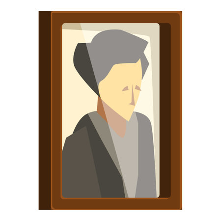 Portrait of an old woman, conveying a sense of history and contemplationのイラスト素材