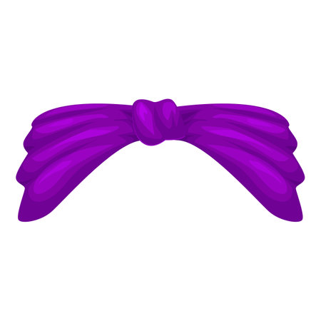 Purple headband knotted in the middle for women with long hairのイラスト素材