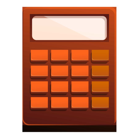 Modern calculator with an empty screen is ready to perform complex mathematical calculationsのイラスト素材