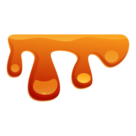 Honey is slowly dripping down, creating a sweet and sticky textureのイラスト素材
