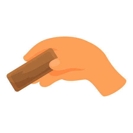 Hand holding chocolate bar, holding chocolate, milk chocolate, dark chocolate, snackingのイラスト素材