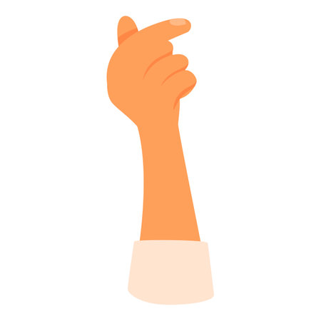 Cartoon vector illustration of a hand pointing with the index fingerのイラスト素材