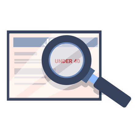 Magnifying glass is focusing on the phrase under 40 on a job listing, highlighting ageism in hiring...