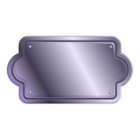Metallic plate with rounded corners and rivets, providing copy space for your messageのイラスト素材