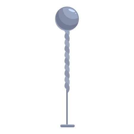 Steel mace is standing on the floor, ready for a challenging workoutのイラスト素材