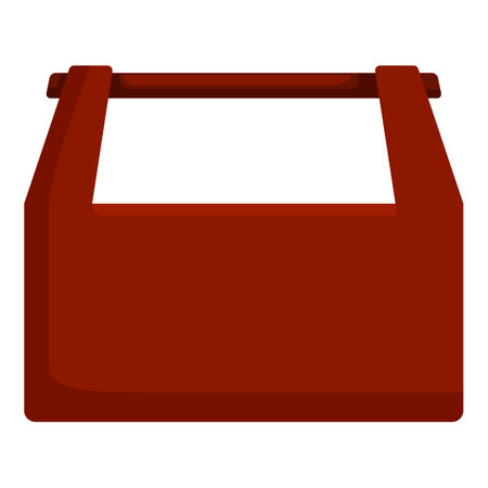 Empty wooden crate with an open top, ideal for holding and storing various itemsのイラスト素材