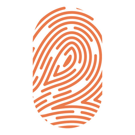 Fingerprint is representing the concept of identity and security in this illustrationのイラスト素材