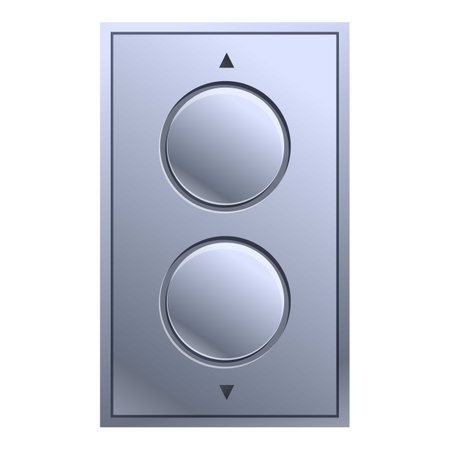 Elevator button panel with up and down arrows indicating direction of travelのイラスト素材