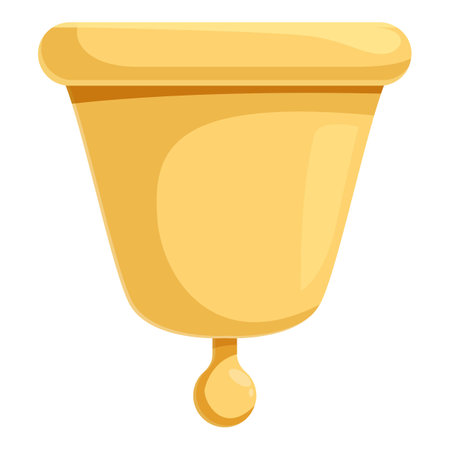 Menstrual cup made of medical silicone for zero waste period hygiene illustrating sustainable lifestyleのイラスト素材