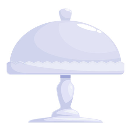 Empty cake stand with a lid, waiting to be filled with a delicious dessertのイラスト素材