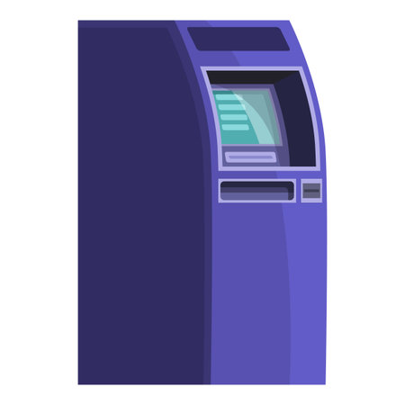 Atm machine allowing customers to withdraw money from credit cardのイラスト素材