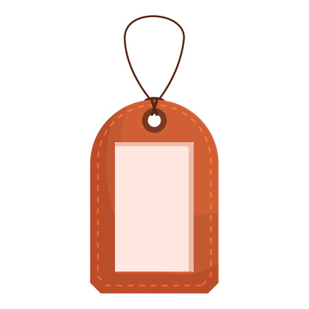 Blank price tag is hanging on a string, waiting for your messageのイラスト素材