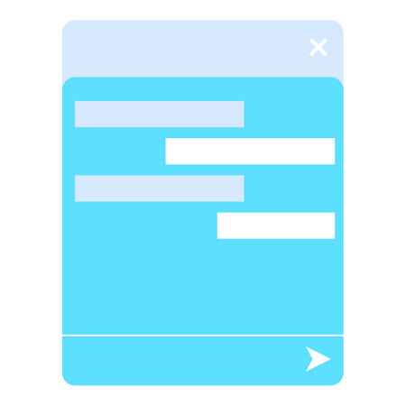 Minimalist chatting app interface with empty message boxes for inserting textのイラスト素材