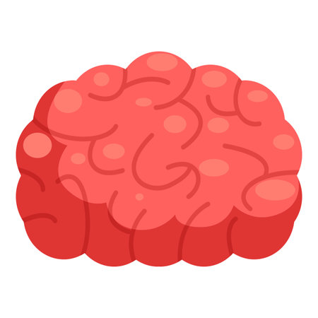 This illustration features a human brain, representing concepts like intelligence, creativity, and cognitive functionのイラスト素材