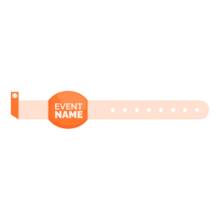 Generic orange wristband granting access and privileges to an eventのイラスト素材