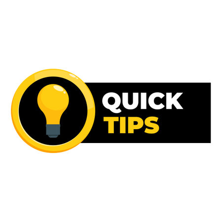 Quick tips advice suggestion solution light bulb iconのイラスト素材