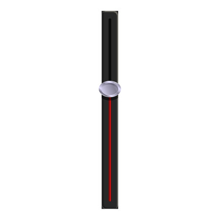 Simple illustration of a vertical slider with a red bar indicating the current level or progress of somethingのイラスト素材