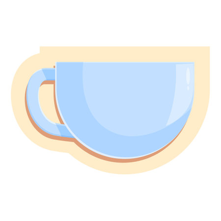 This blue tea cup icon is perfect for representing cafes, beverages, and moreのイラスト素材