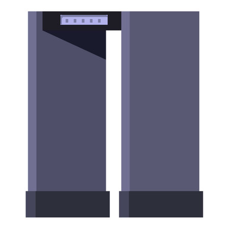 Metal detector gate scanning for safety and security purposesのイラスト素材