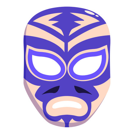 Lucha libre wrestler mask with a serious expression, traditional mexican wrestlingのイラスト素材
