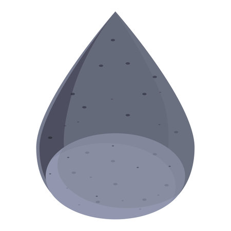 This vector illustration of a grey water drop is representing the concept of drought and water scarcityのイラスト素材