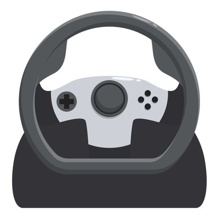 Gaming steering wheel with buttons and directional pad, providing an immersive and realistic racing experience for gamersのイラスト素材
